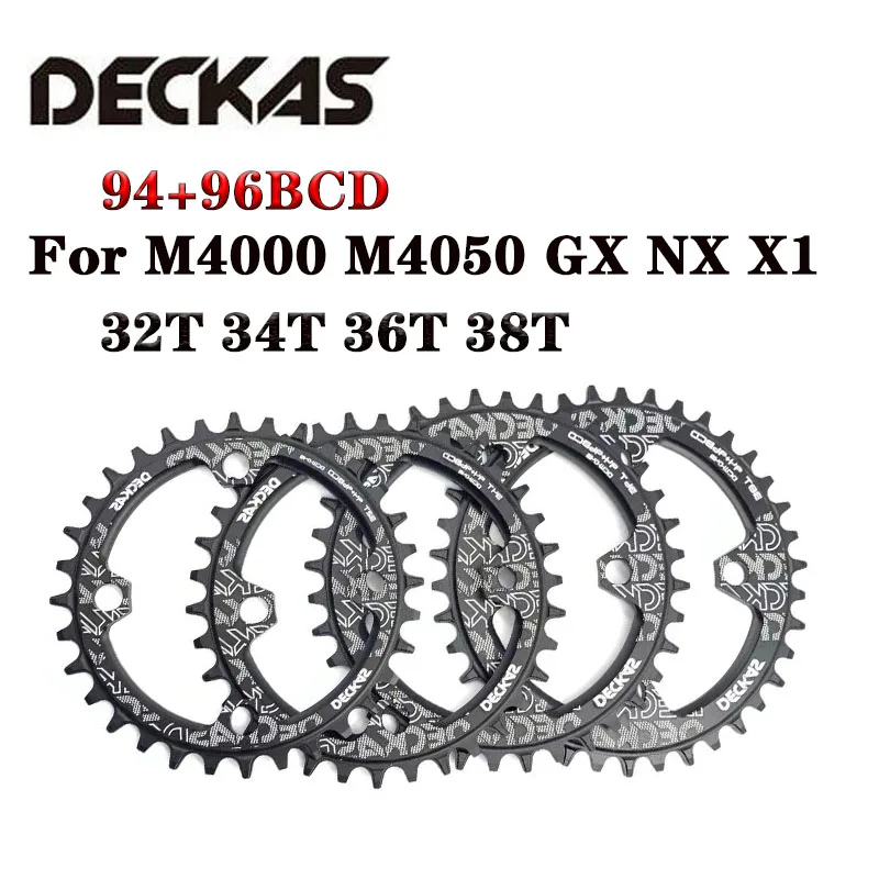 

DECKAS 94+96BCD Bicycle Chainwheel 32T-38T Round Mountain Bike Chainring Crown Plate Parts For M4000 M4050 GX NX X1 Bike Crank