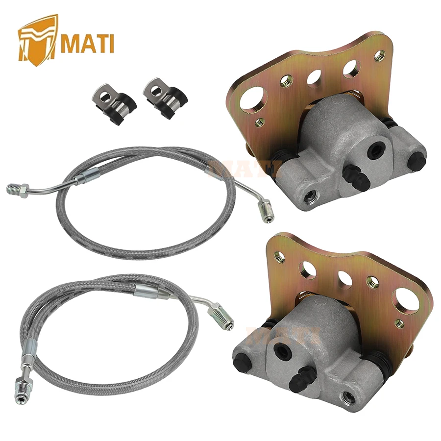 thumbnail image 2 of Front Brake Calipers & Hose Lines Compatible With Polaris H 408432 2 of 9