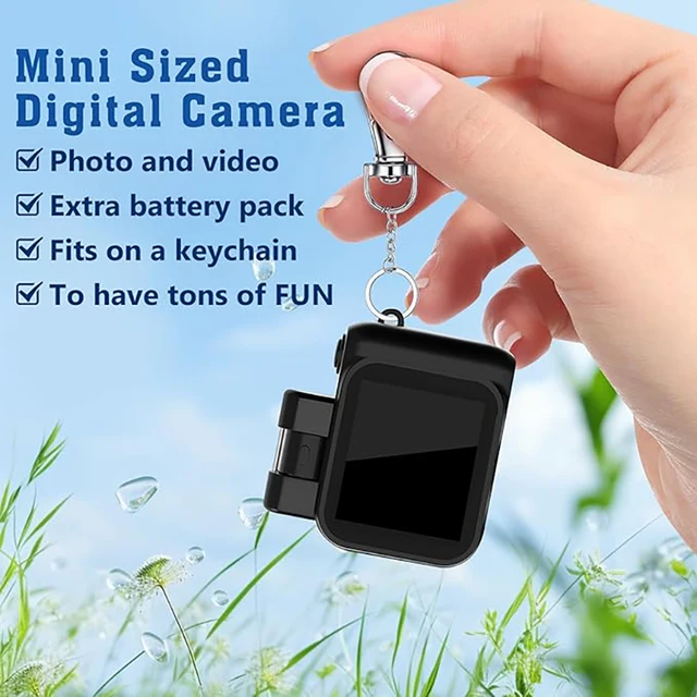 1080P Y4000 HD Mini Keychain Camera With Screen Portable Retro kids Cam Ultra Compact Pocket DV Video Recorder With Flash Lamp