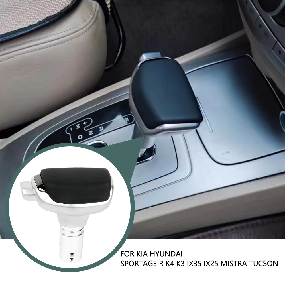 Neuer Leder-Aluminium-Schaltknauf für Automatikgetriebe, Schaltkopf für die meisten Autos, Schalthebel-Dekorationen, Zubehör SFN167 – Detail 4