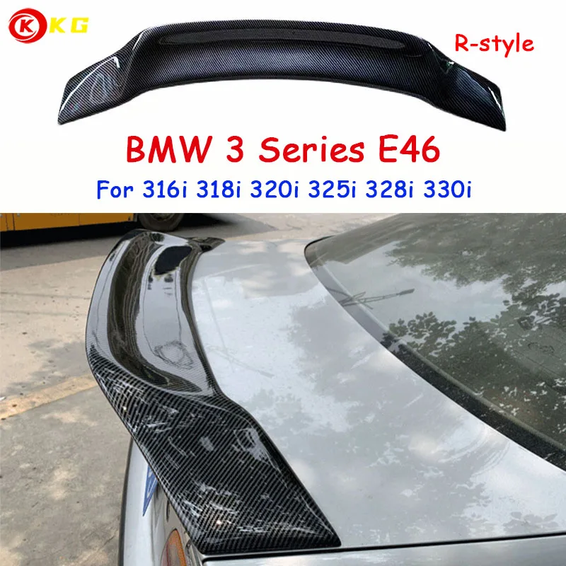 

Suitable for BMW 3 Series E46 rear spoiler black/carbon fiber fixed wing 1998-2006 316i 318i 320i 328i 330i automotive parts