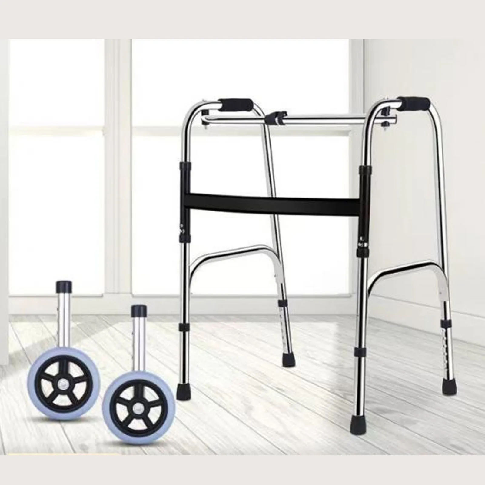 2pcs Walker Wheels Universal Walker Wheels Replacement 6 Adjustable Height Rollator Wheels Accessories for Seniors Walker Wheels 5