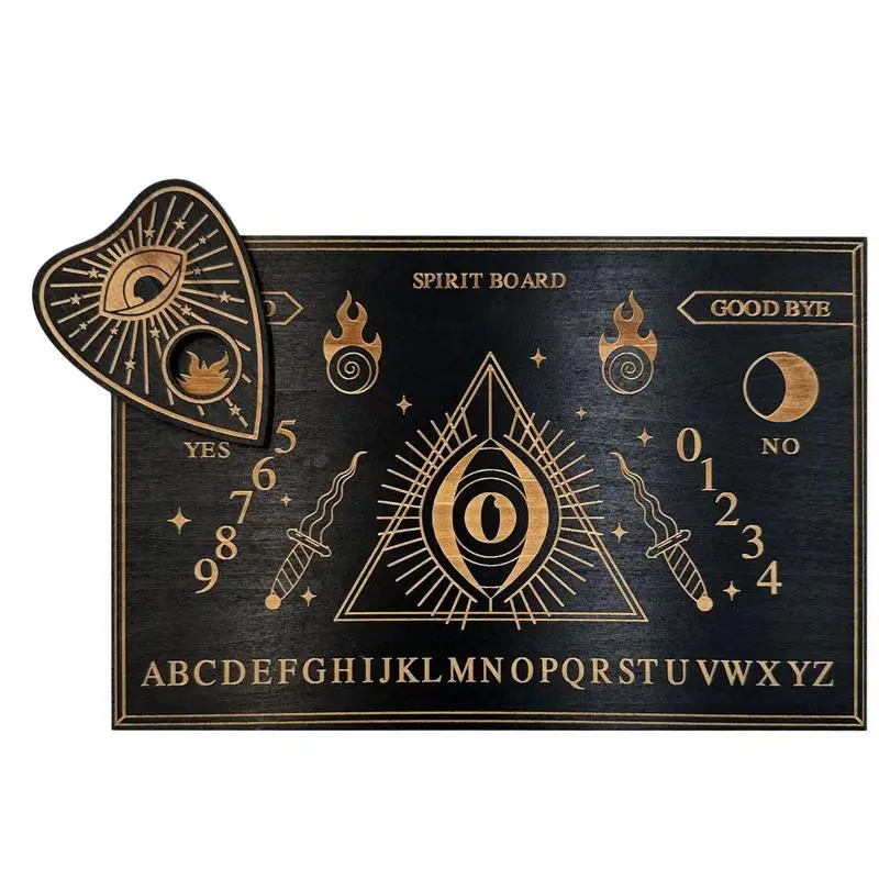 

Ouija Spirit Board Decorative Planchette Decision Maker Message Boards With Letters Pendulum Board For Witch Supplies Spirit