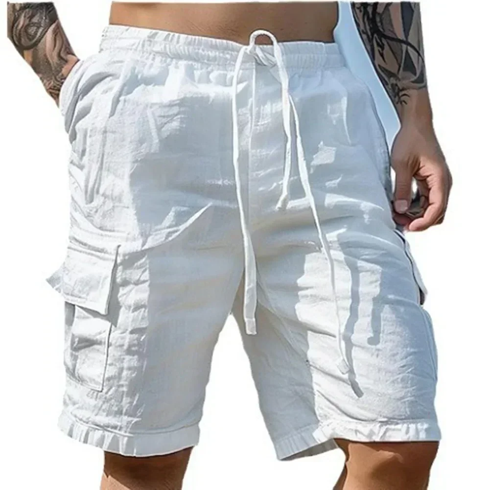 Men Loose Cargo Shorts With Pockets Fashion Beach Streetwear Sports Casual Shorts Running Short Pants 4