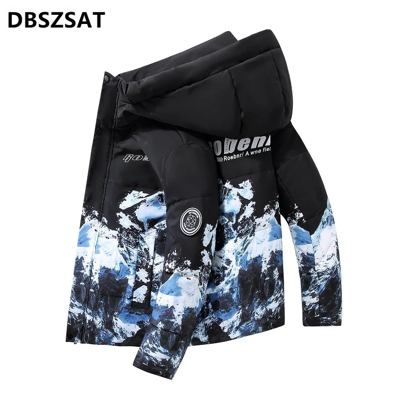 

Winter White Duck Down Jacket Men Outdoor Thick Warm Windbreakers Couple Hooded Jacket Long Down Coat Men Black White Outerwear