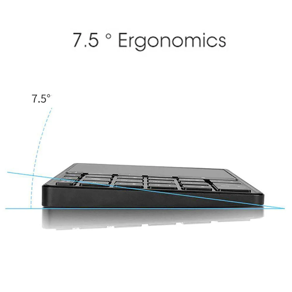 Teclado Numérico sem Fio Bluetooth com Touchpad 22 Teclas Bluetooth Teclado Digital para Mac os Contabilidade Windows Ios 2.4g + - Imagem 2