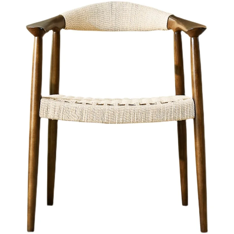 

Обеденные стулья из твердой древесины в скандинавском стиле, домашние стулья со спинкой, современные и минималистичные стулья хирошима для гостиной