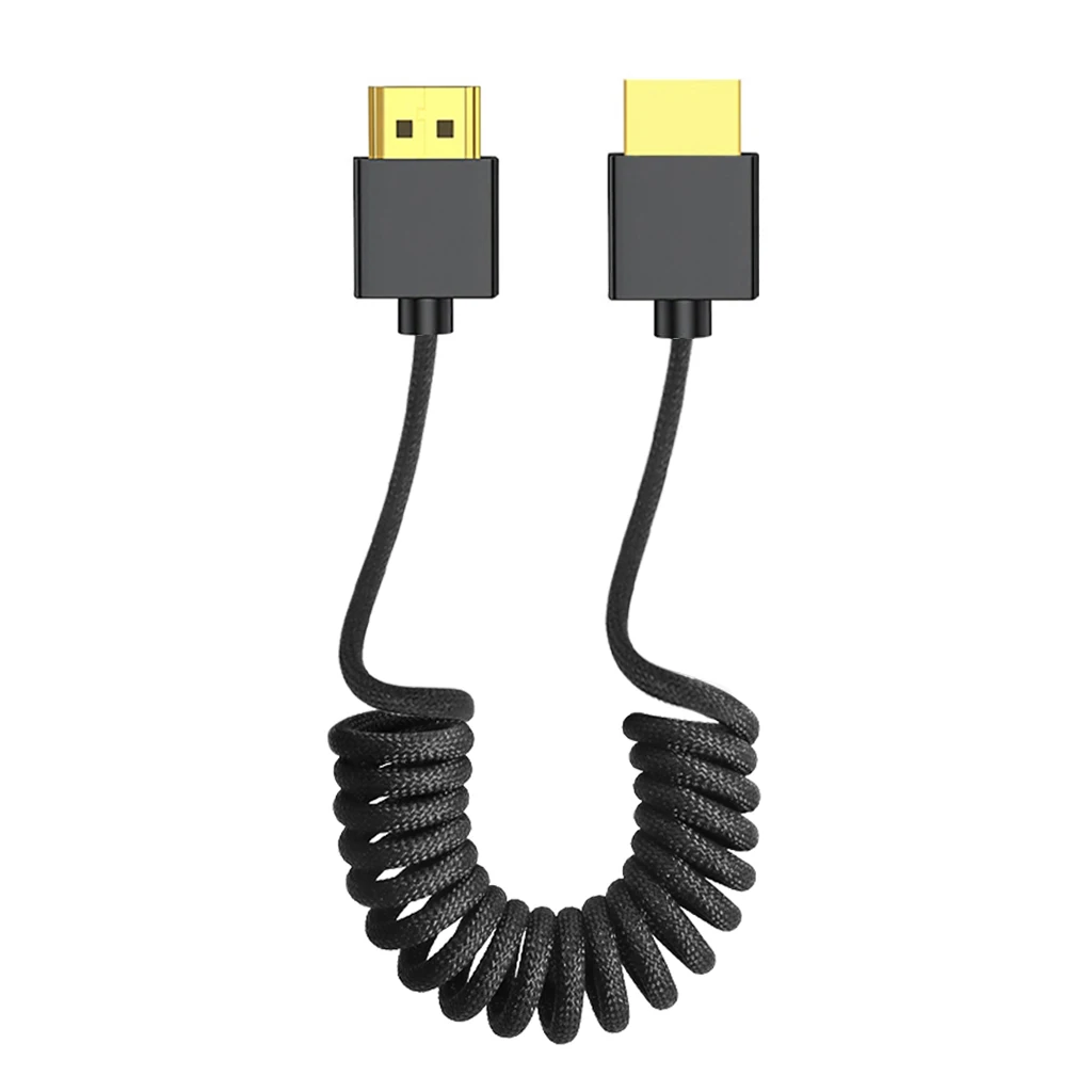 8K HD Mini HDMI-kompatibel / Micro HDMI-kompatibles Federdatenkabel für DSLR-Kamera, Stabilisator, Monitor, Fotostudio-Zubehör – Detail 8