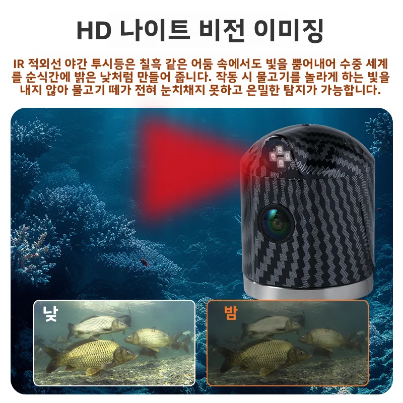 고급형 노출형 카메라 360도 파노라마 회전 어군탐지기 고화질 낚시용 앵커 초고화질 카메라 야외 캠핑 여행용품