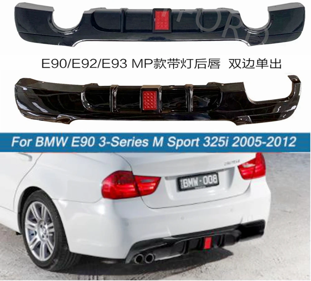 リアバンパースポイラーリップ LED と互換性のある と互換性がある BMW