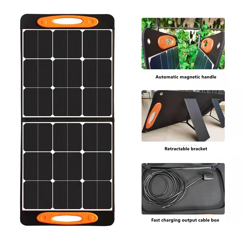 YYHC- 100W Solar Cell Charger with USB Outputs Portable Foldable Solar Panel for 240/300/500/1000/1500w Power Station
