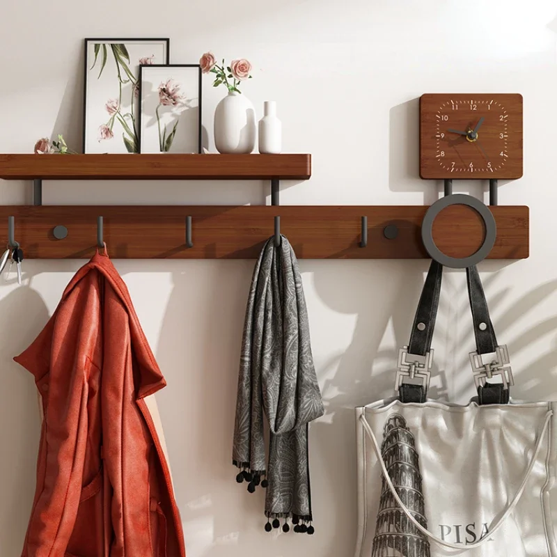 Nordic Furniture Clothing Rack Solid Wood Wall Hanger Cabinets for Living Room Multifunctional Home Storage Bathroom Accessories