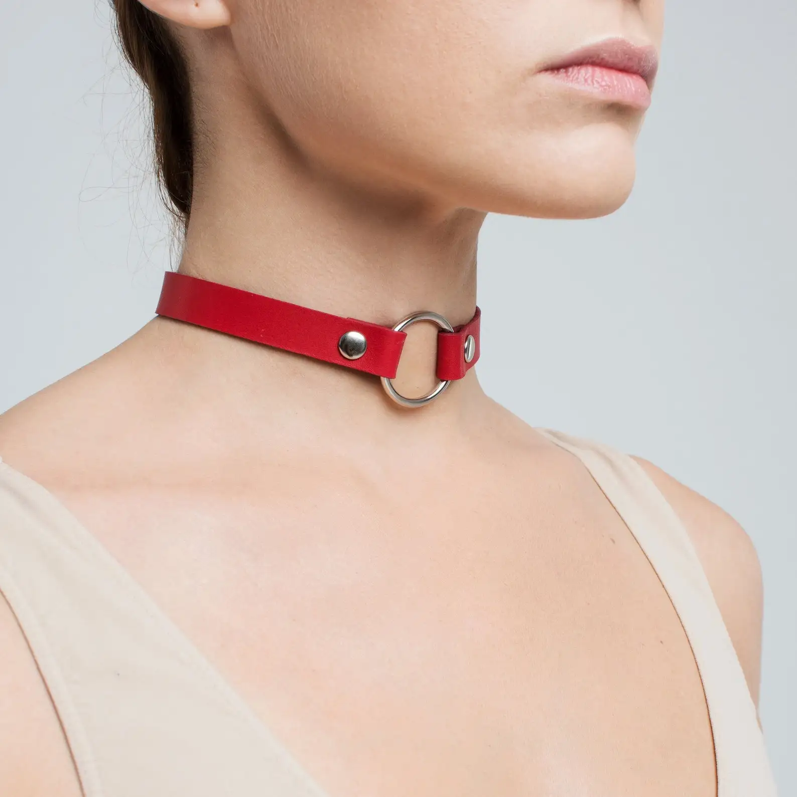 Elegant Gothic Leather Choker Necklace