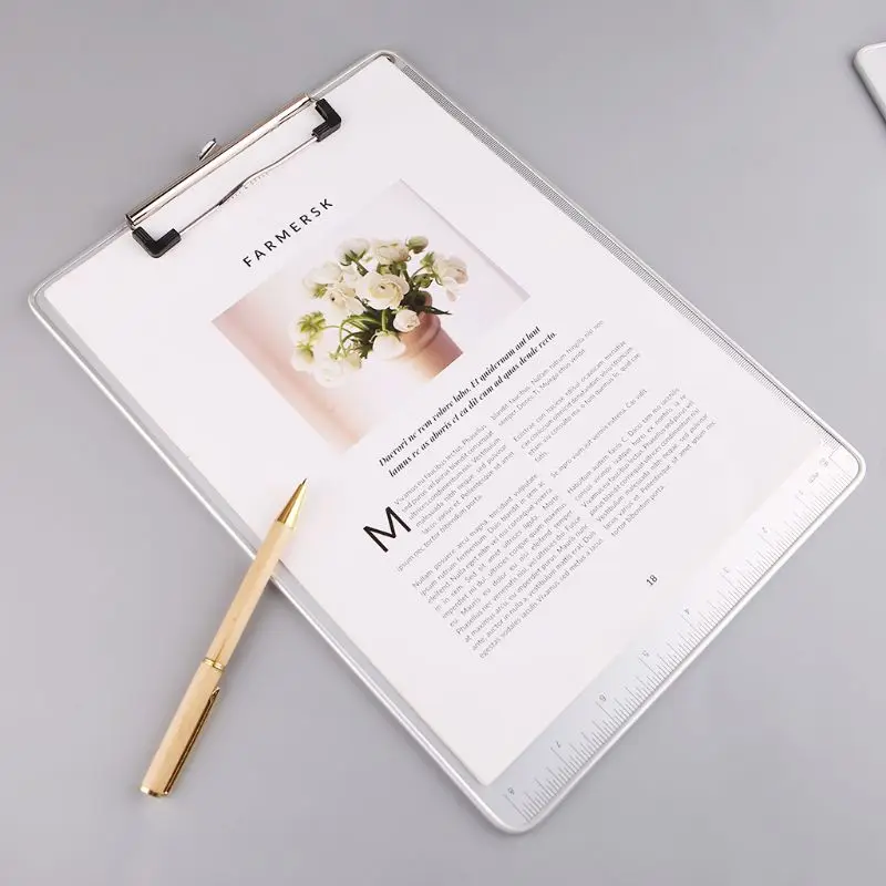 Writing Clipboard Portable Aluminum Alloy Antislip File Hardboard Paper