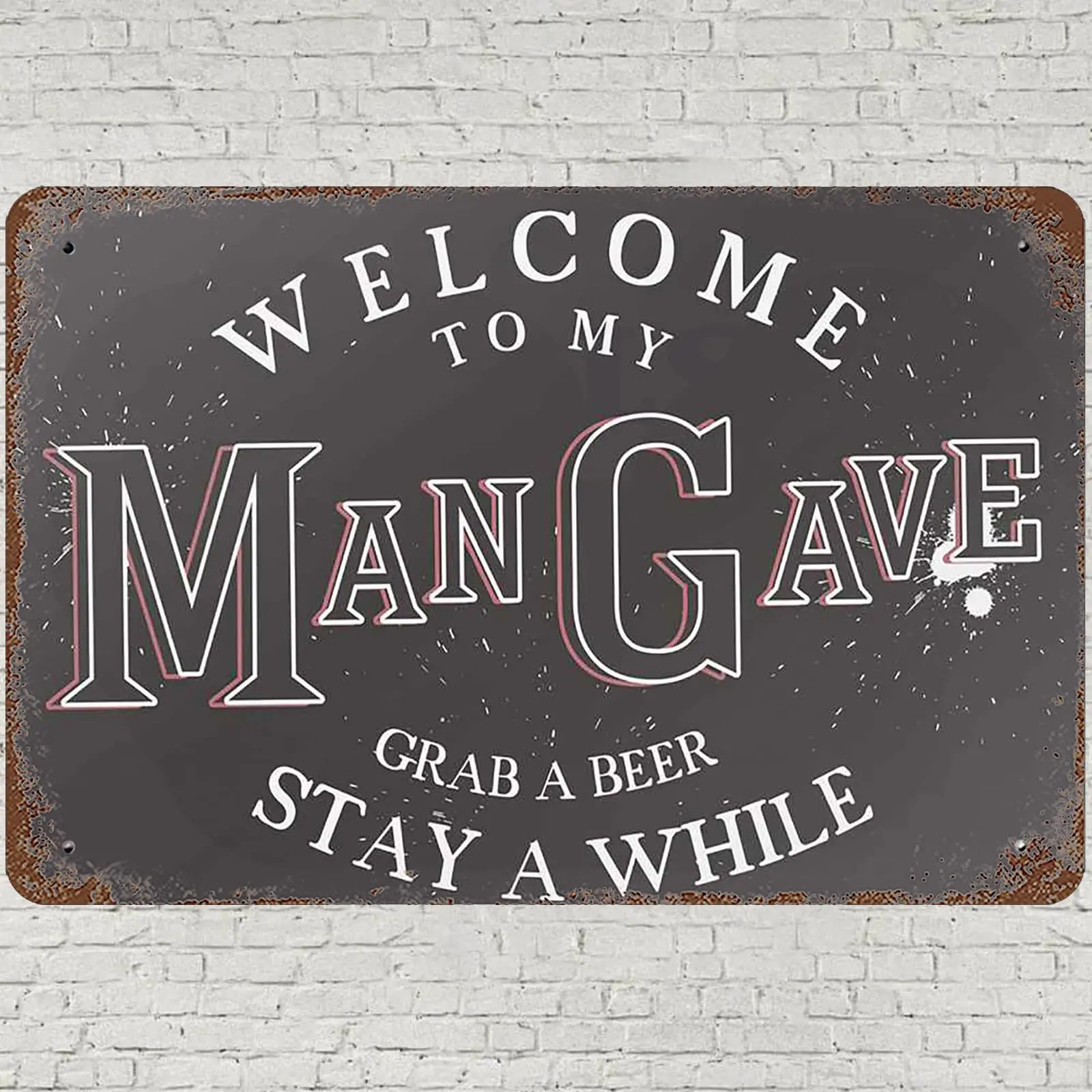 

Винтажный металлический жестяной знак CHARLLR 8x12, добро пожаловать к моему человеку, подарил настенный художественный декор, захват пива, постер для дома, гостиной