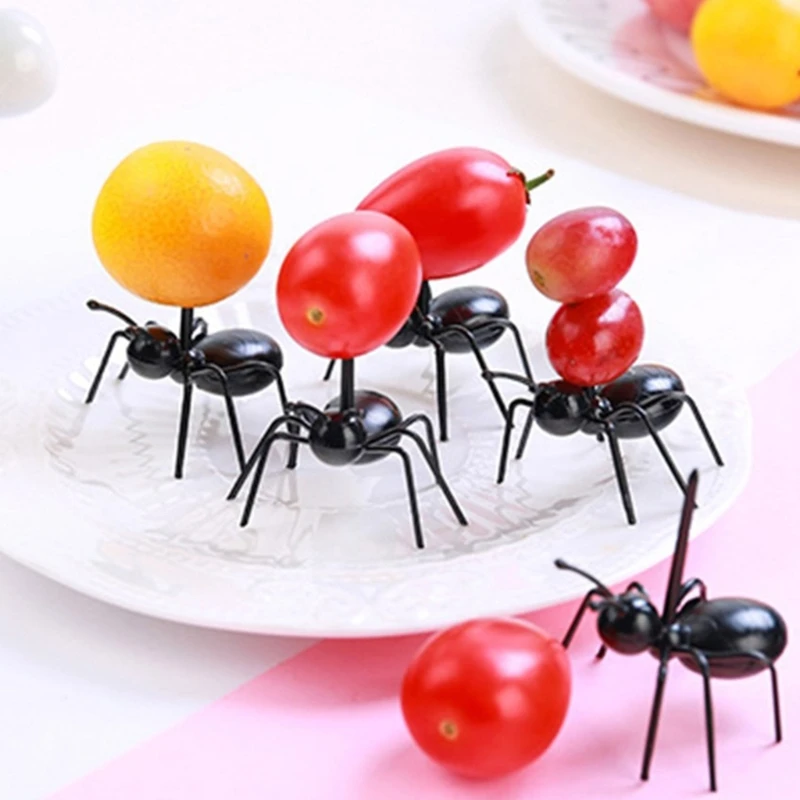 Plastic Ants Picks 36PCS Plastic Ants Picks Plastic Texture for Creative Party Table Setting