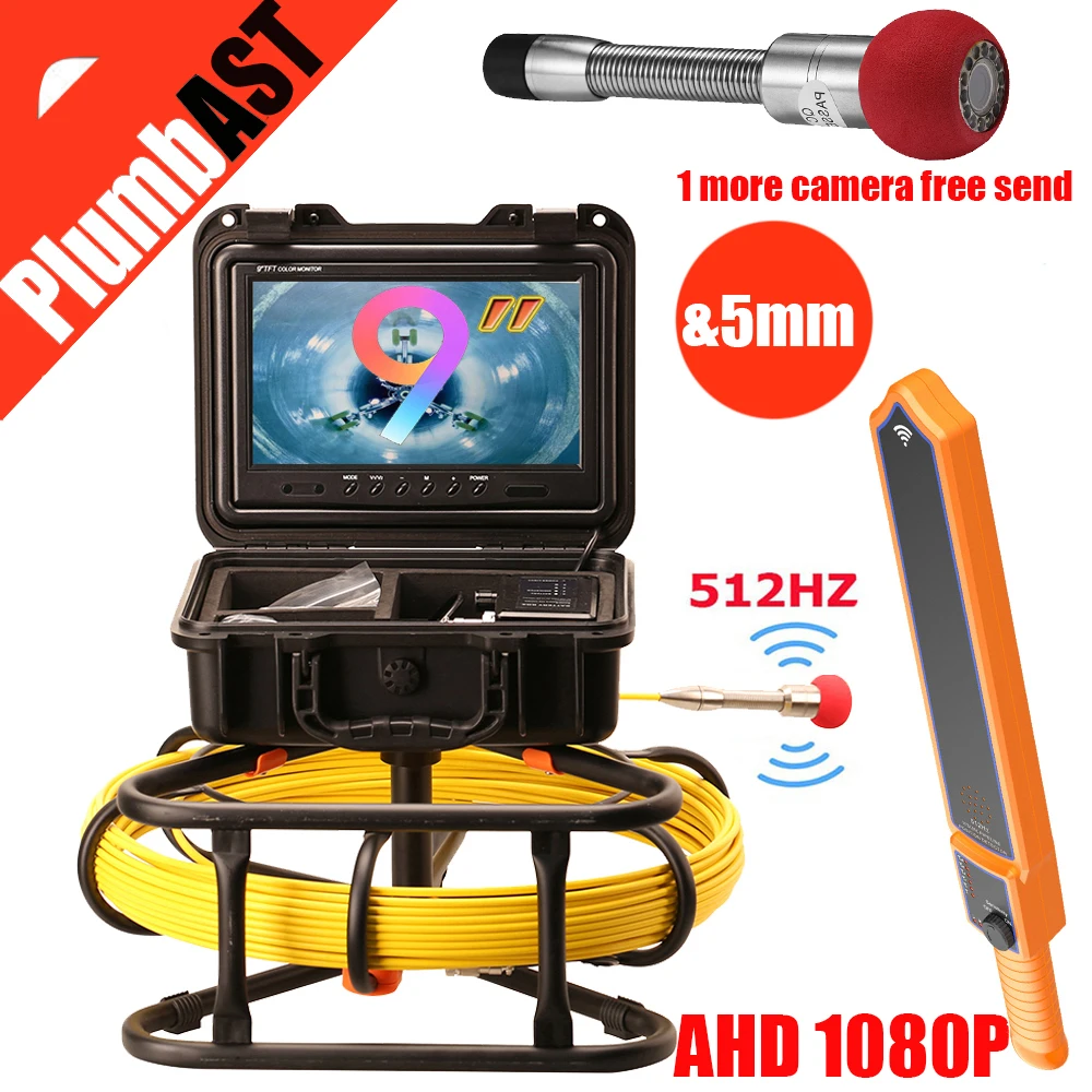 Ahd 1080p 512hz Sonde Locator Auto Self Leveling Pipe Sewer Drain
