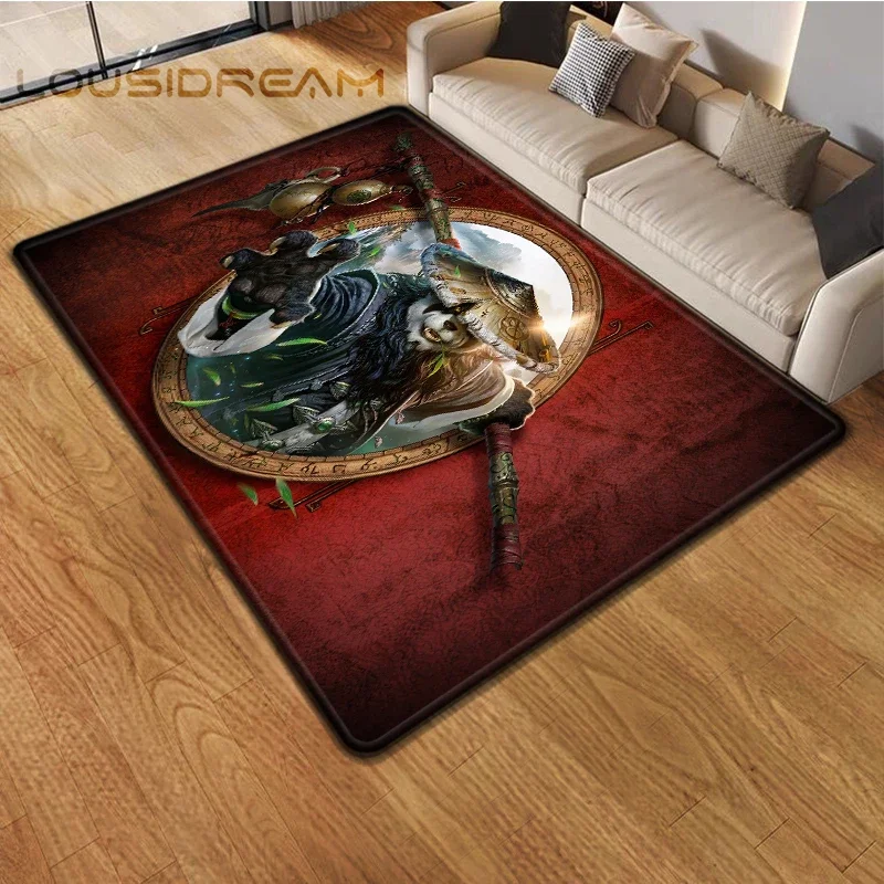thumbnail image 1 of Game World of Warcraft Carpet for Living Room Rugs Camping Stranger Things Picnic Mat Anti-Slip E-sports Rug Yoga Mat Fans Gift, 1 of 4