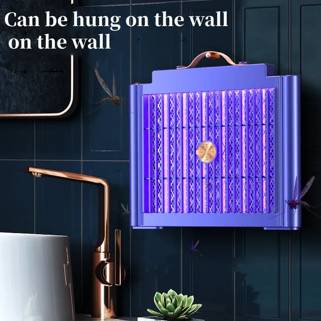 Uv Elektromos Ütés Szúnyoggyilkos Lámpa Falra Szerelt Beltéri Kültéri Usb Újratölthető Zajtalan Rovargyilkos - Image 5