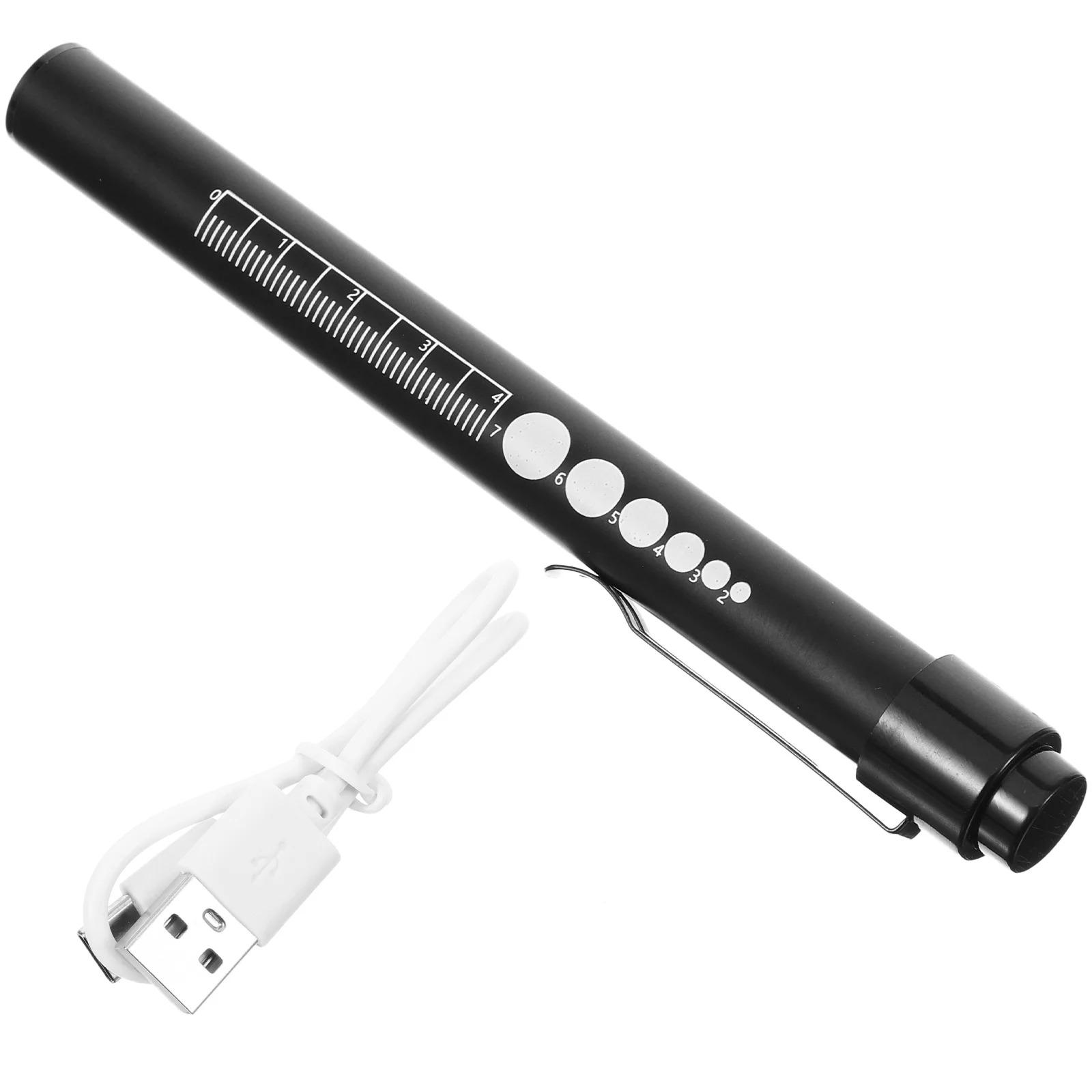 

Rechargeable Flashlight Pen Lights for Nurses Nursing Penlight Charging Cable Mini Flashlights Stainless Steel Medical