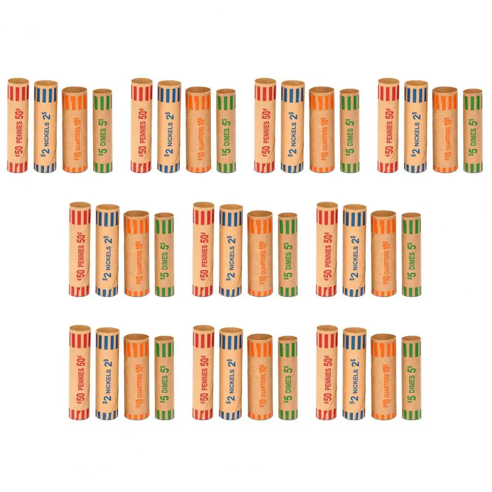 Coin Wrapper Box Assorted Colorcoded Coin Wrappers 10pcs Preformed