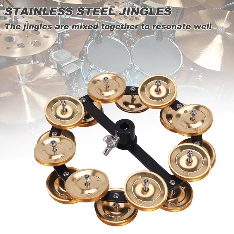 

Музыкальный калимба портативный ударный Hi-Hat Тамбурин с линейным сплавом барабан набор музыкальных аксессуаров