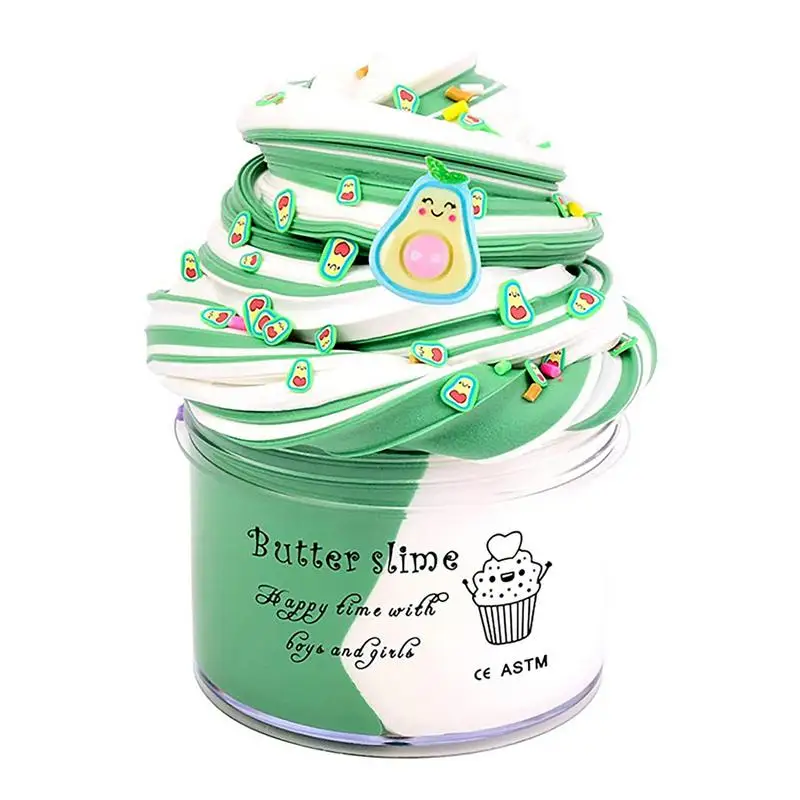 

Green Avocado Elastic Squeeze Toy Butter Avocado 70ML Green White Kids Products For Playrooms Schools Girls Boys Classrooms