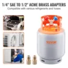 VEVOR Refrigerant Recovery Tank, 30 LBS Capacity, 400 psi Portable Cylinder Tank with Y-Valve for Liquid/Vapor, for R22/R134A 3