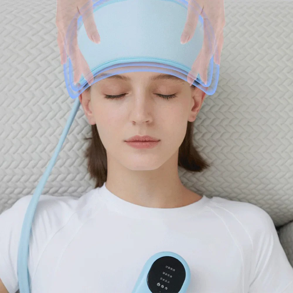 Luchtdruk airbag hoofd massager warm kompres kneden massage migraine