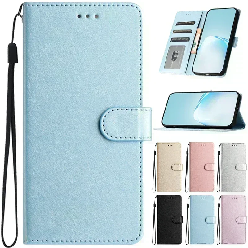 Per Moto G7 Power Xt1955 Custodia Classic Silk Leather Wallet Flip Case Per Motorola Moto G7 Power G9 Play E7Plus One Action Cover