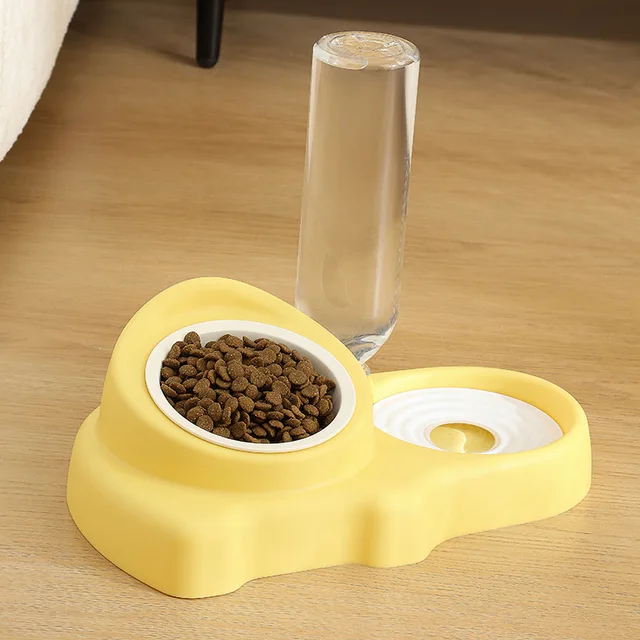 Women's Solid Ceramic Pet Bowl Set Non-Slip Twin Bowl Feeder with Anti-Tip Base & Wide Rim Heavy Duty Cat Dog Food Water Dishes 5