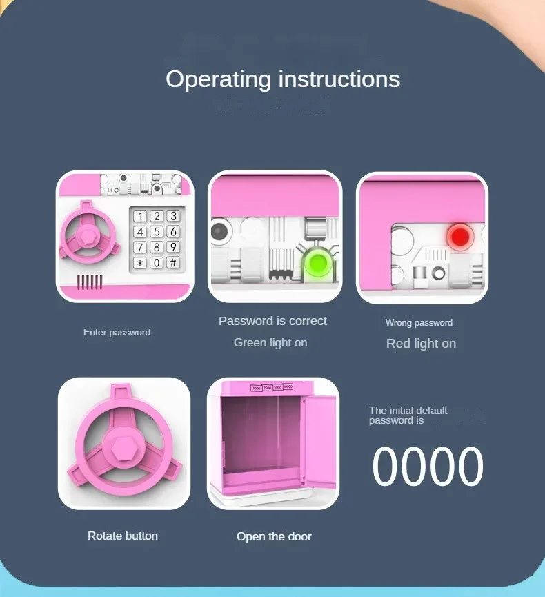 Elektronische spaarpot als kluis met code voor kinderen_voghion.com