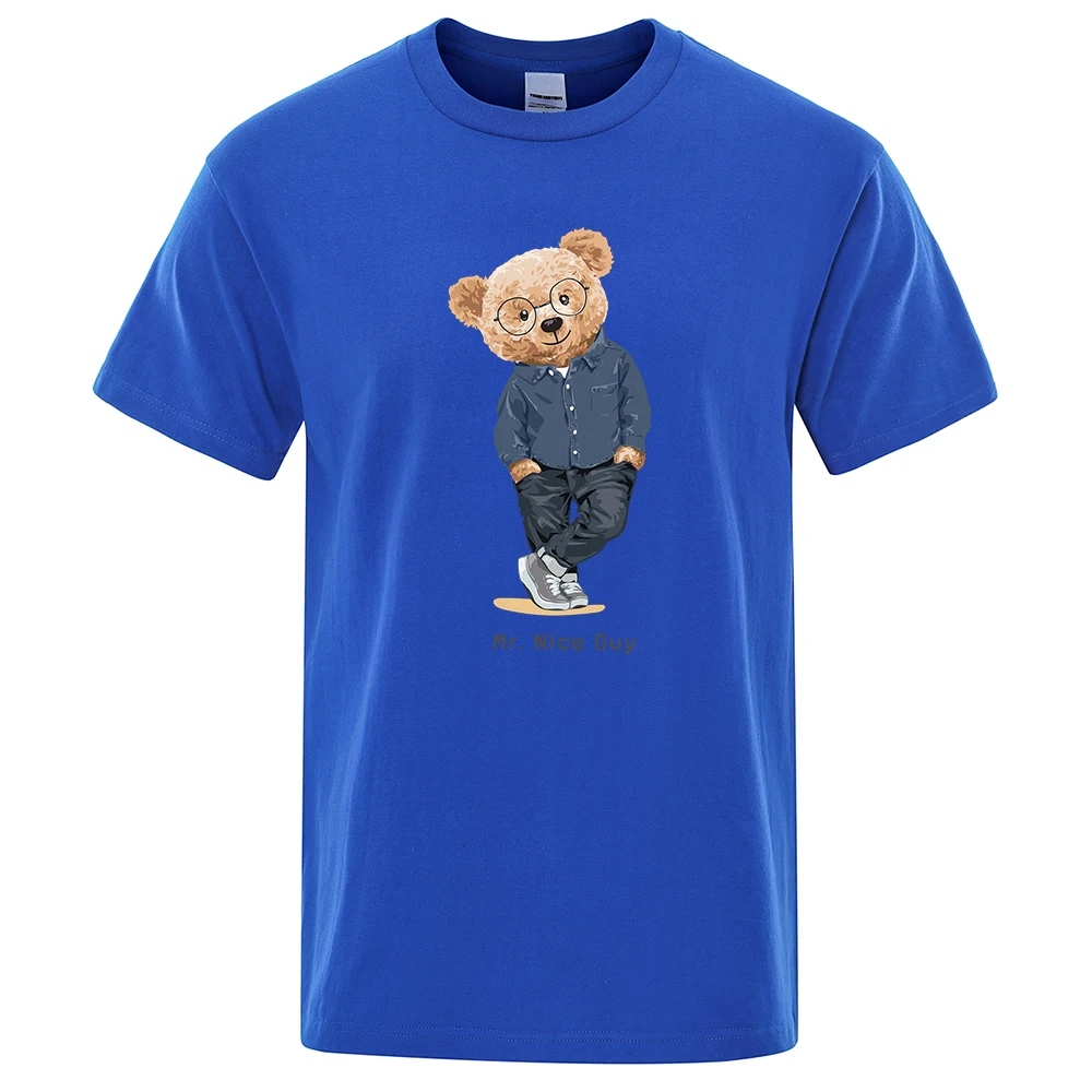 T-shirt homme gentleman teddy bear oversized en coton_voghion.com