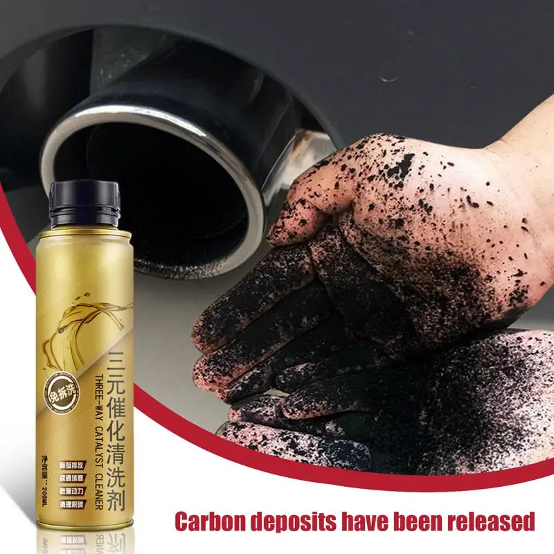 Carbon Cleaner For Car Engine 200ml Catalytic Converter Exhaust Cleaner Professional Car Engine Booster Instant Exhaust