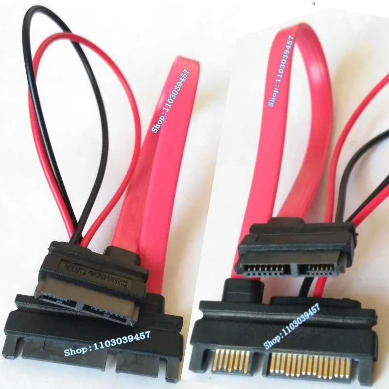 DeLOCK Slim SATA 13-Pin > 7-Pin SATA SATA Power adapter Rood, 0,5 meter