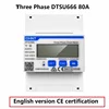 CHINT DDSU666 DTSU666 80A Single Three Phase MODBUS RS485  Bi-directional Smart Energy Power KWH Electric Solar Meter Wattmeter 6