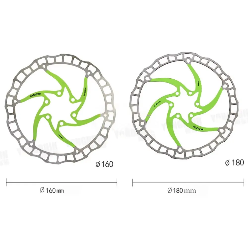 Baradine DR-07D DISC BRAKE MTB MOUNTAIN ROAD BIKE ROTOR Stainless Super Light160MM 180MM 203mm 6 Bolts Rotor