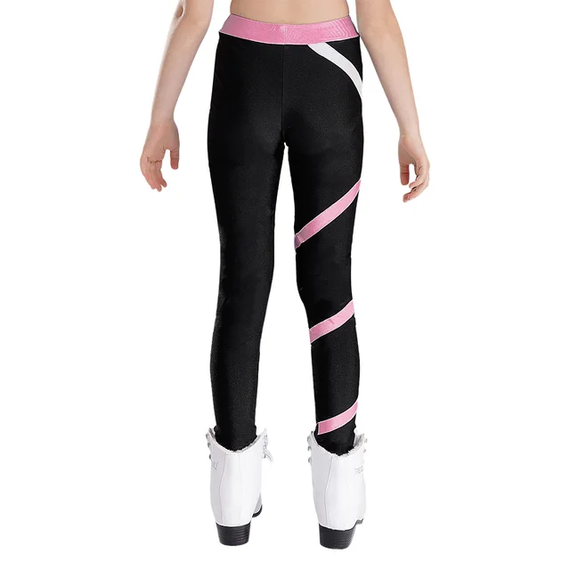 Pantaloni Termici Da Pattinaggio Artistico Con Fodera In Pile - Legging Calde Per Ragazze E Donne, Allenamento Su Ghiaccio - Foto 2