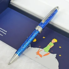  PPS Le Petit Prince 163 Dark Blue Rollerball Ballpoint Pen Luxury MB Stationery With Serial Number Little Prince + Leather Pouch 