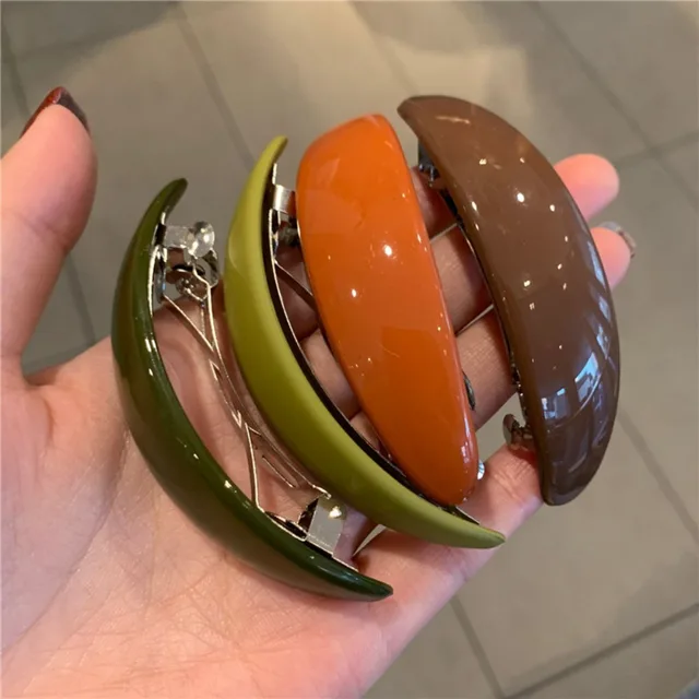 Matte Korean Geometric Hair Clips Elegant Women Semicircle Barrettes Hairpins Ponytail Holder Hairgrips Fashion Hair Accessories