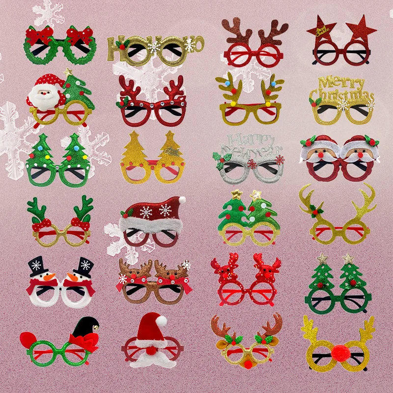 

Рождественская оправа для очков Праздничная Вечеринка забавное смешное украшение Рождественский подарок игрушка комбинированный стиль