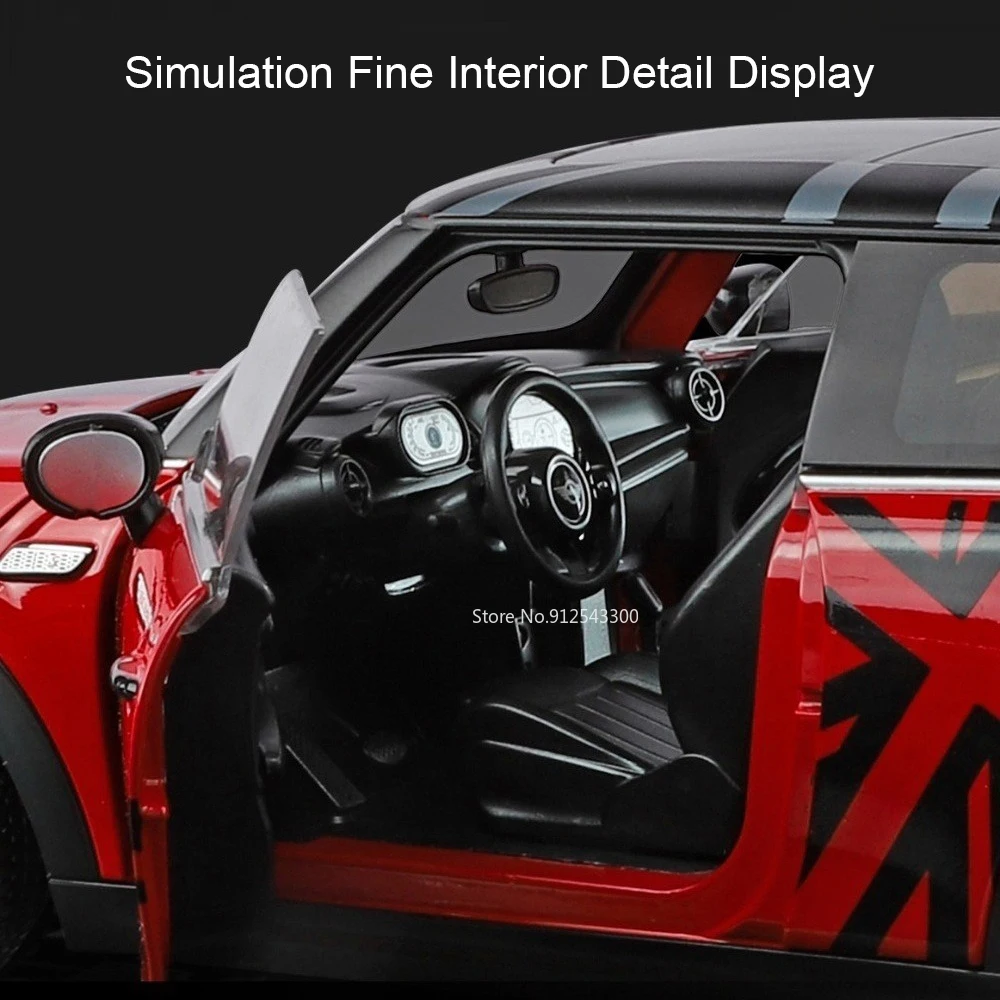 1:18 대형 미니 쿠퍼 S X5M 자동차 모델 장난감 슬라이드 포워드 충격 흡수 차량 모델 고급 시뮬레이션 장난감 장식 선물