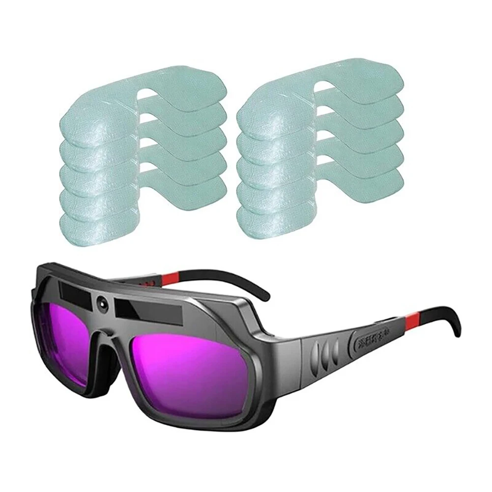 Auto Darkening Welding Gog Gles Black PP Anti-Scratch Welder Glasses For Plasma Cut Wip High-sensitivity Welding Helmets Parts