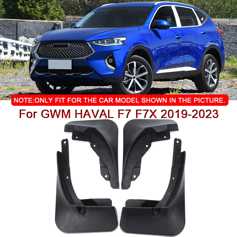 

ABS Car Mud Flaps Splash Guard Mudguards Car Styling For GWM HAVAL F7 F7X 2019-2023 MudFlaps Front Rear Fender Auto Accessories