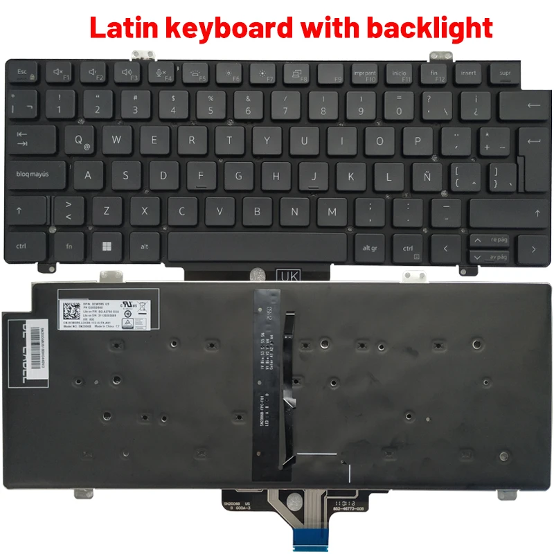 NEW for DELL Latitude 5420 5421 7420 7520 7521US/UK/Latin/Spanish laptop Keyboard 2-in-1 (Year 2021) 0CW3R5 SN2006B SG-A2750-XUA