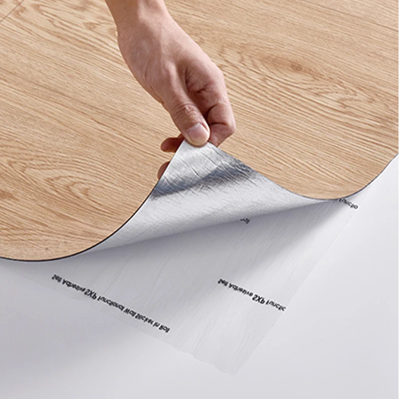 

60CM Thicken Wood Grain Floor Stickers Nordic Style Self-adhesive Waterproof Non-slip Living room Bathroom Kitchen Home Stickers