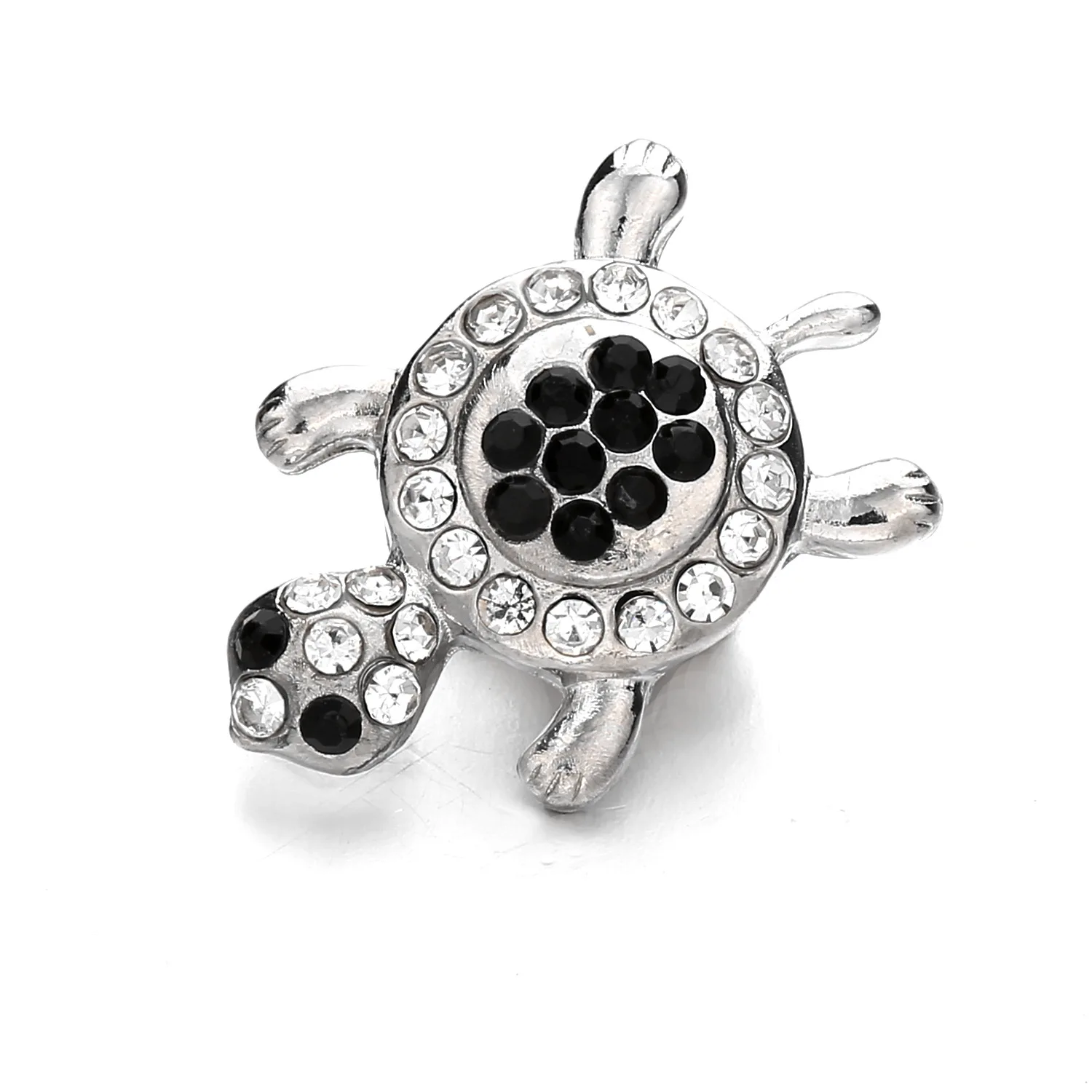 30pcs New Snap Jewelry 18mm Snap Buttons Crystal Rhinestone Tortoise Snaps for Bracelet Bangle Necklace