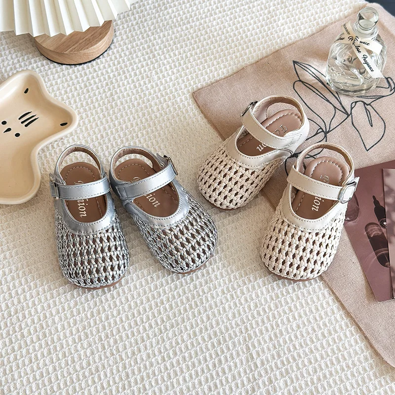 여아 샌들 2026 여름 신상 아동 샌들 미끄럼 방지 소프트 솔 니트 소재 편안하..