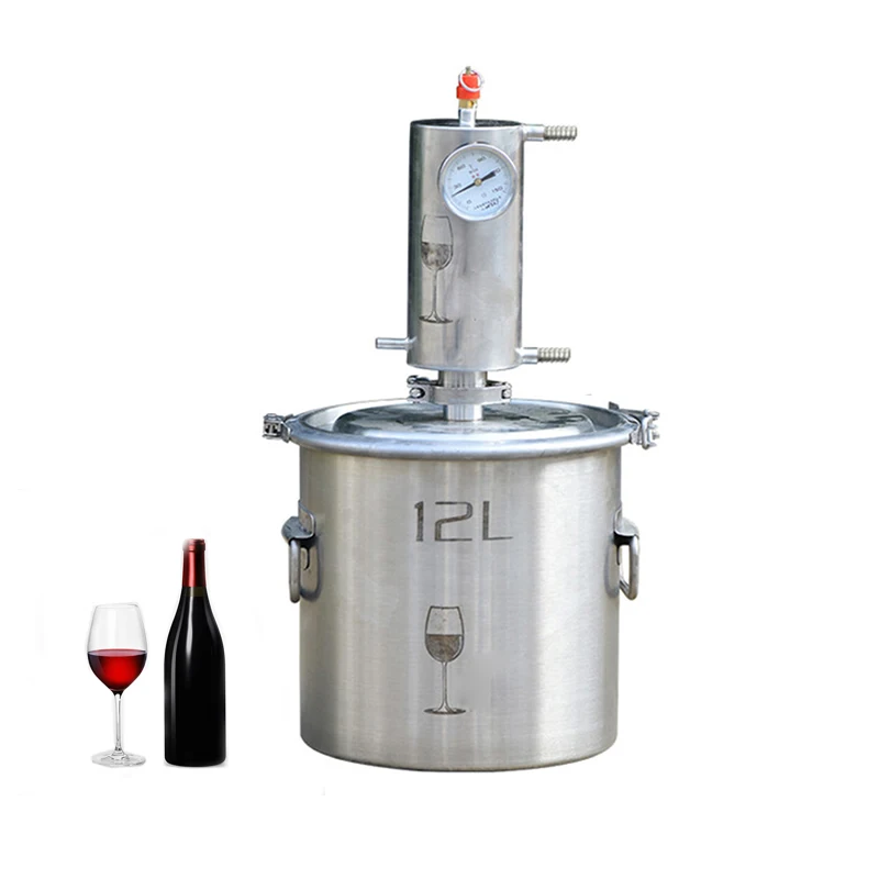 12L Alcohol Still Distillation Machine Stainless Steel Liquor Distilling Home Brew Wine Making Kit Moonshine Distiller