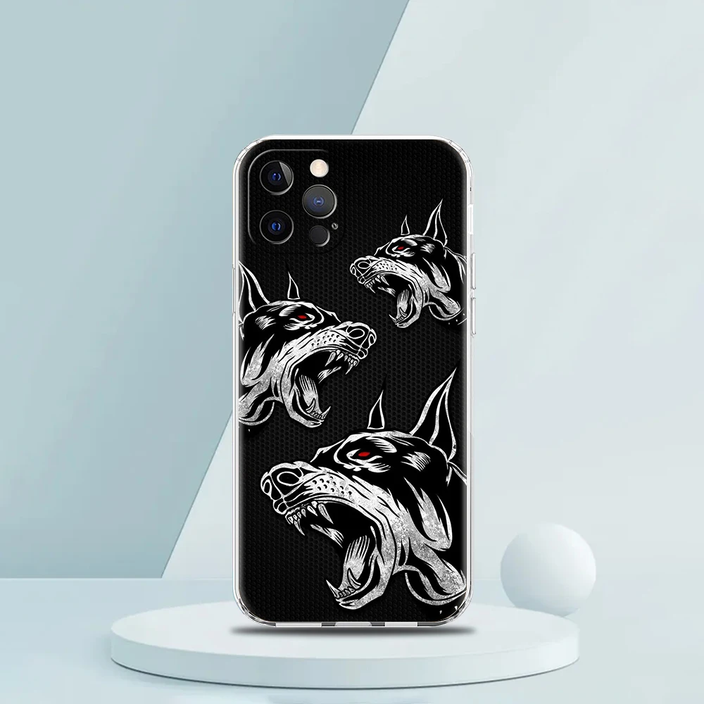 Doberman Hunde tasche für iPhone 16 15 14 13 12 Pro Max Abdeckung transparent weich für iPhone 11 Pro Max 7 8 plus xs xr Shell Capas Taschen – Detail 2